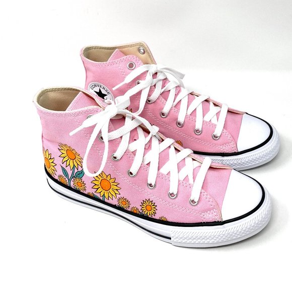 Converse CTAS Pink Hi Top Canvas Natural Sneaker W - Picture 4 of 8